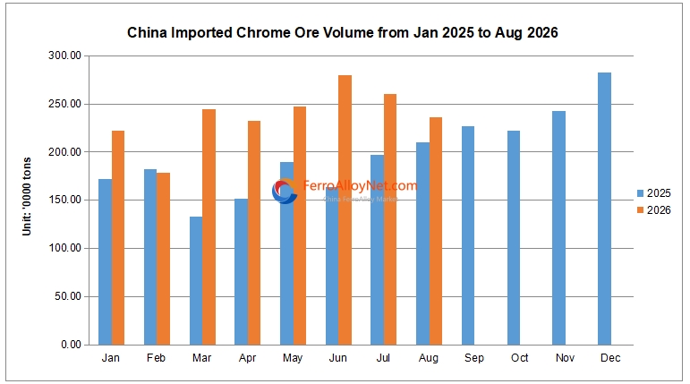 China imported chrome ore